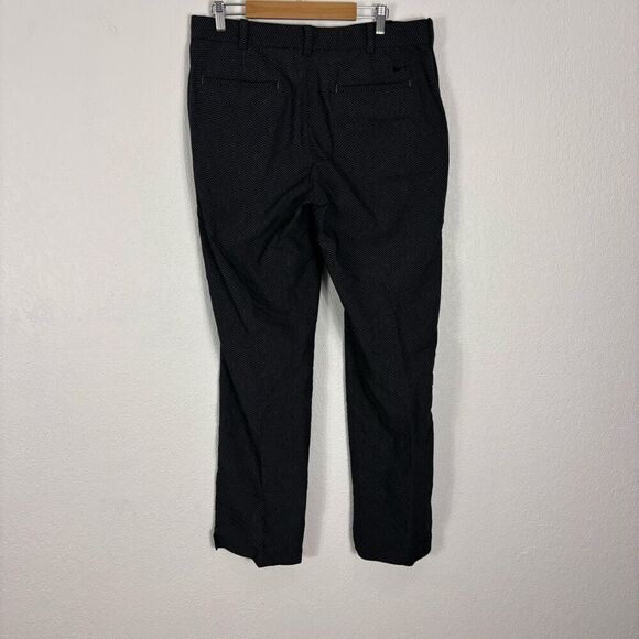 Nike Dri-Fit Black & Grey Zig Zag Patterned Golf Performance Pants - Picture 2 of 7